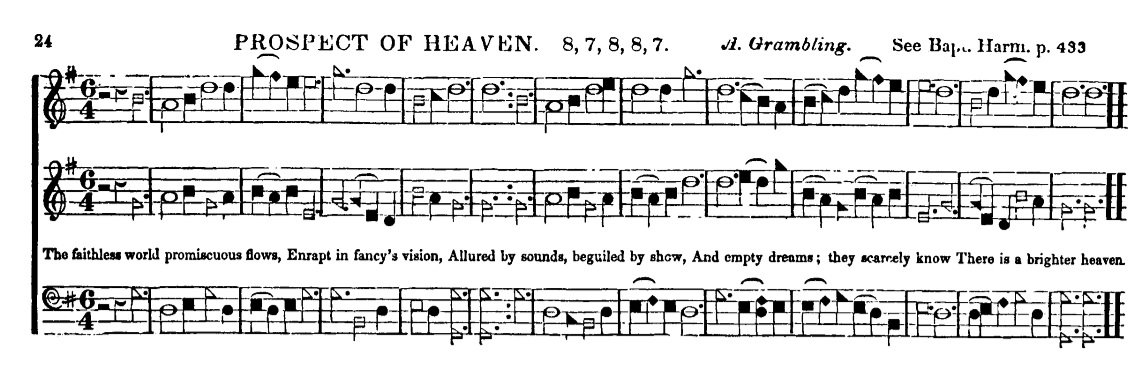 Prospect of Heaven - from Southern Harmony, 1854 ed