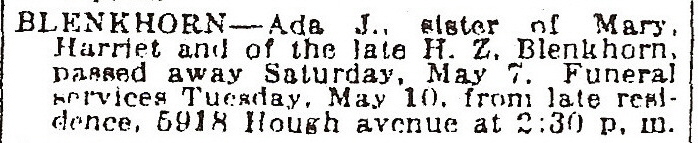 Blenkhorn-Cleveland Plain Dealer May 9, 1927edited2